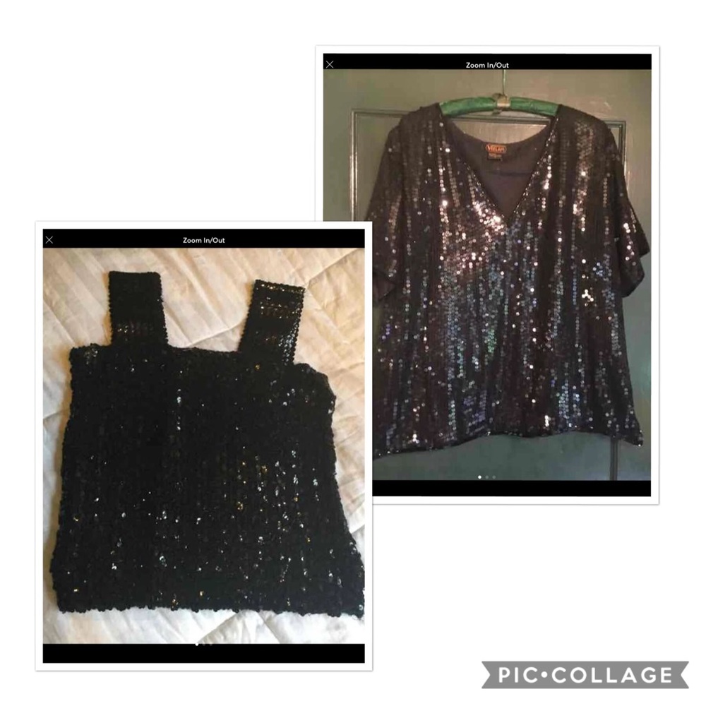 2 Pc set Sequined Top And Cami/Veelam